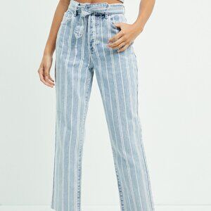 PacSun Double Stripe High Waisted Straight Leg Jeans